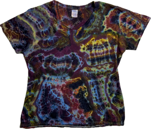 Ladies Large Tie-Dyed Port and Company V-Neck