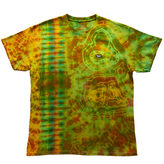 Large Tie-Dyed "Thank You" Skateboard Brand T-Shirt