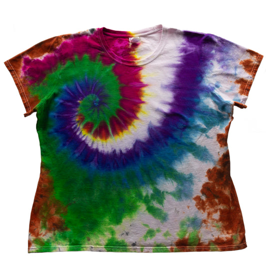 Ladies XXL Tie-Dyed Port and Company Core Cotton T-Shirt